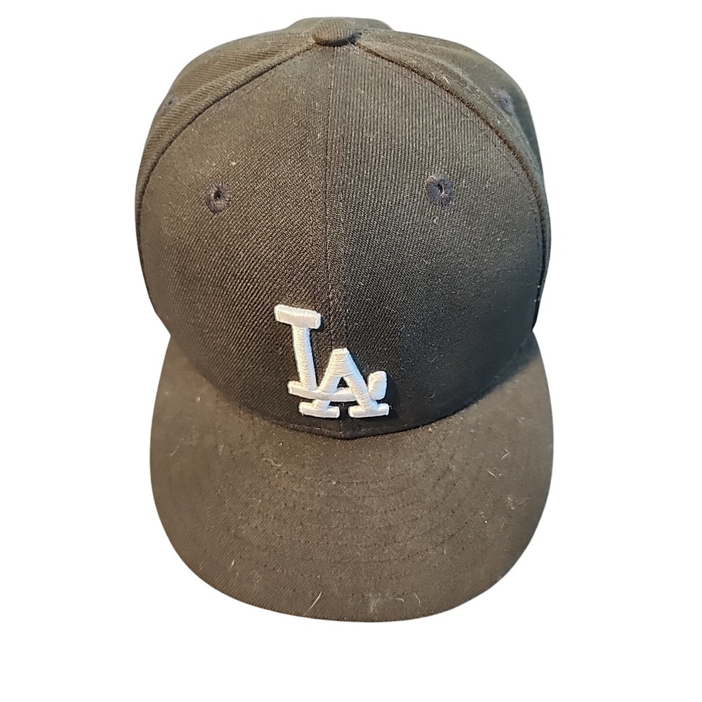 Los‎ Angeles Dodgers Hat Cap Baseball Team New Era Patch 59FIFTY Fitted 7-5/8